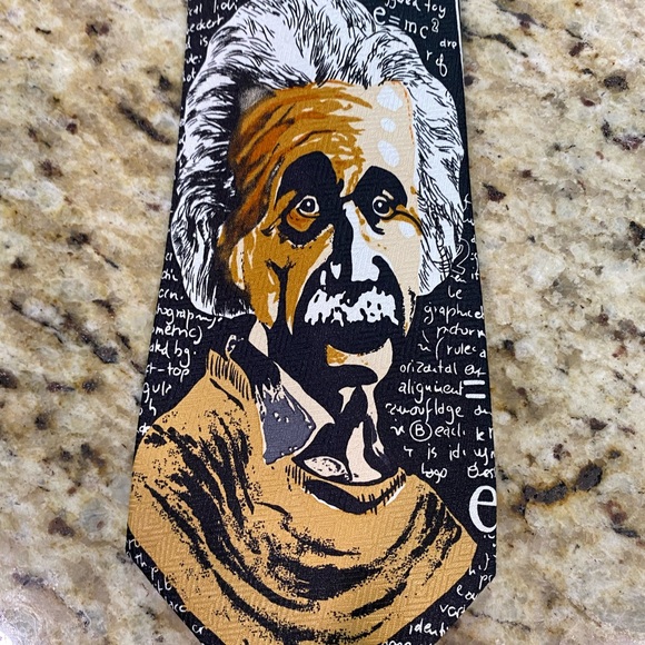 Rene Chagal Hand Made Novelty Albert Einstein Tie Neck Tie Necktie - Picture 5 of 8